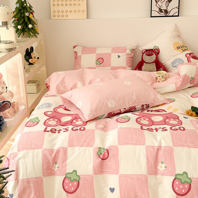 Set chăn ga gối cotton poly - Mẫu Gấu Bigboi