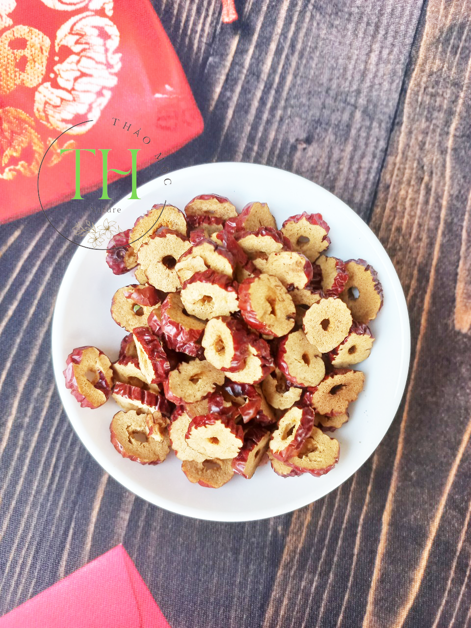[HÀNG LOẠI 1] TÁO ĐỎ CẮT LÁT sấy khô giòn 100g đỏ, đều, đẹp, chính hãng
