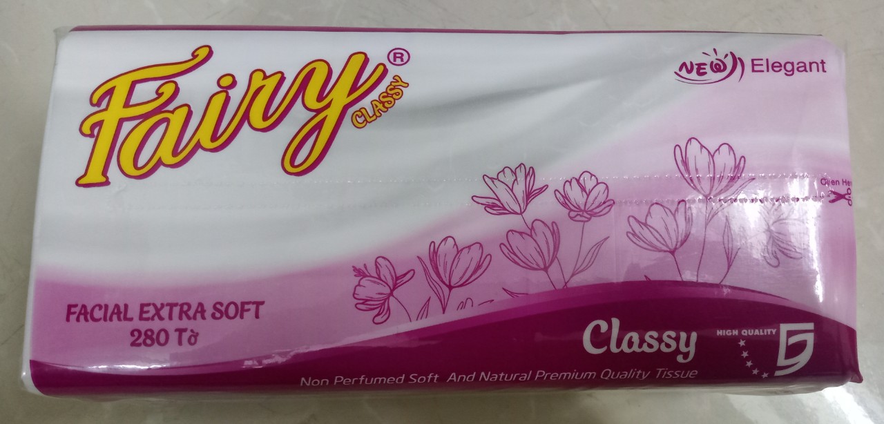 Giấy lụa rút Fairy tờ 2 lớp, kích thước 200mm x 195mm