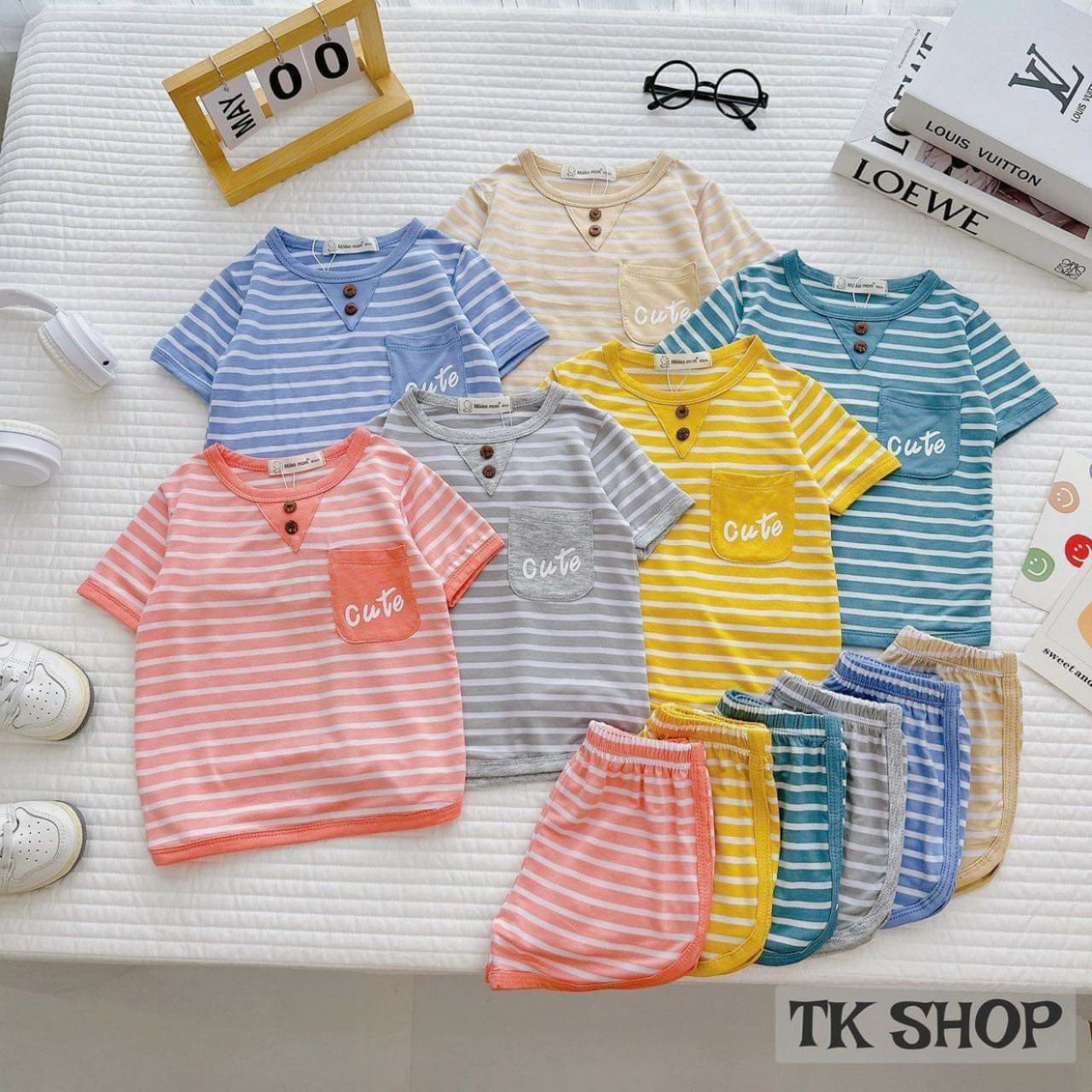 Sét 3 bộ cộc tay chất thun lạnh CAO CẤP Minky Mom siêu mềm mịn, thoáng mát cho bé trai, bé gái đáng yêu từ 5 – 13kg