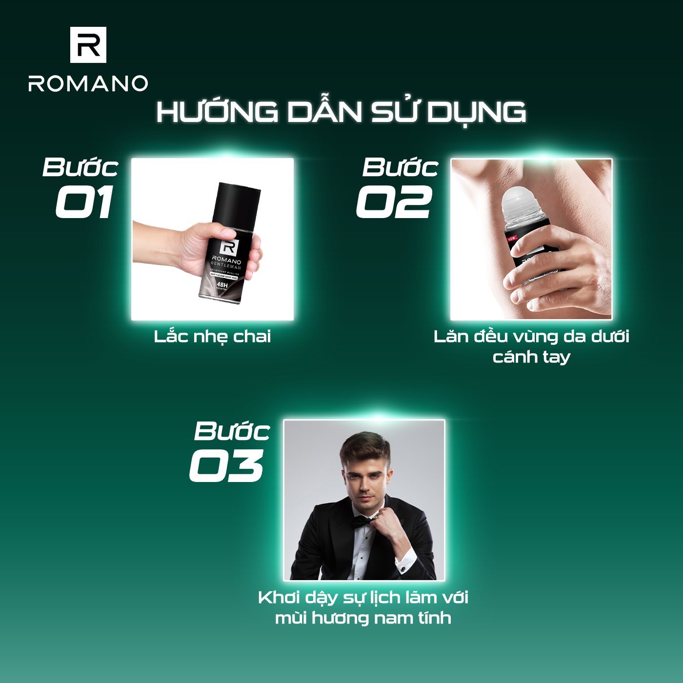 Lăn khử mùi Romano Gentleman 50ml