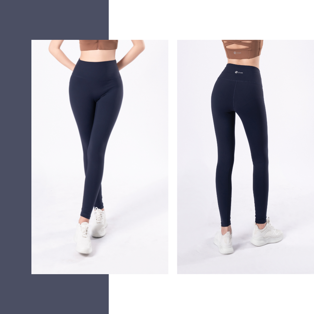 Quần Legging Basic Livan Sport Cao Cấp, Co Giãn, Cạp Mềm Mịn Ôm Form