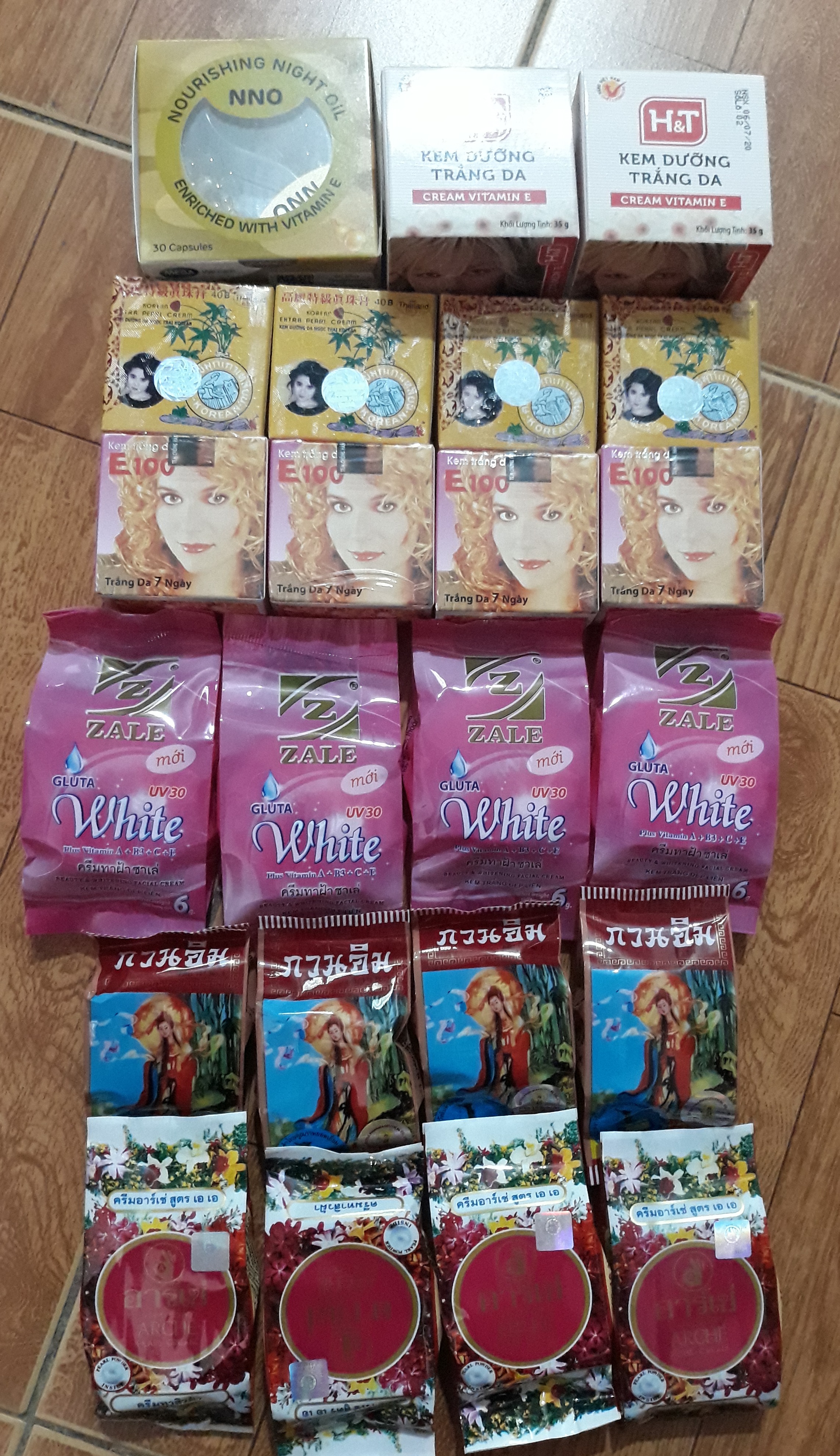 combo trộn kem trắng da mặt 263k