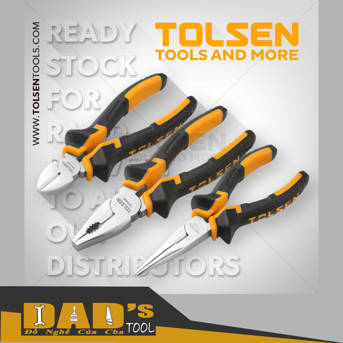 [HCM]BỘ 3 KỀM RĂNG(180mm)/CẮT(160mm)/NHỌN(160mm) - TOLSEN 10400/410