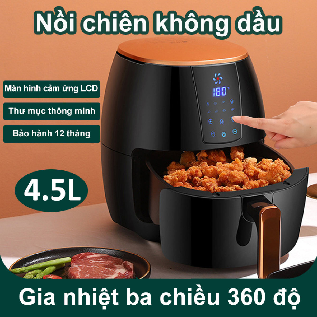Nồi chiên không dầu điện tử 4,5L
