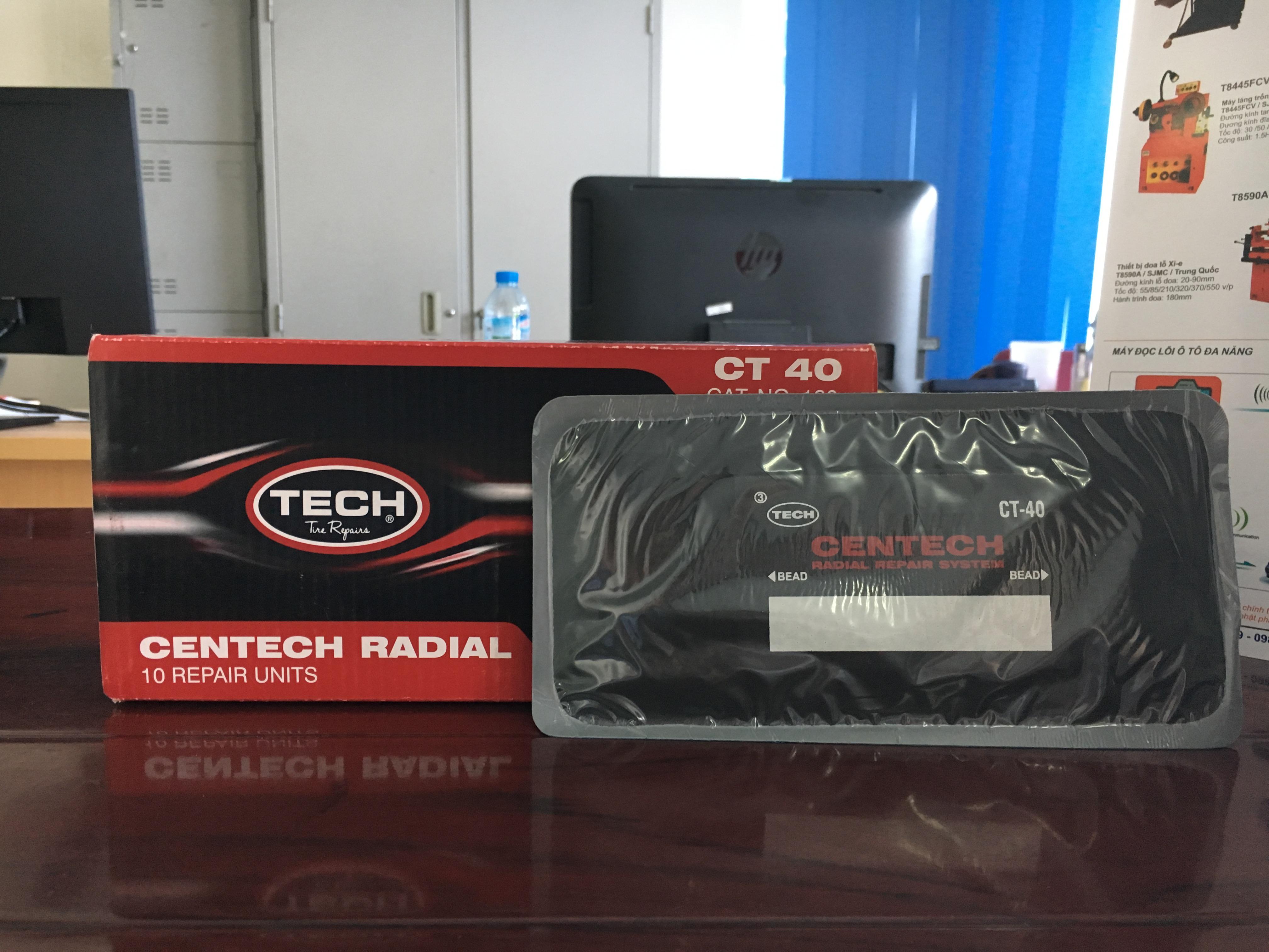 Hộp 10 miếng vá lốp bố thẳng Tech CT-40 (Radial, 100x203mm)