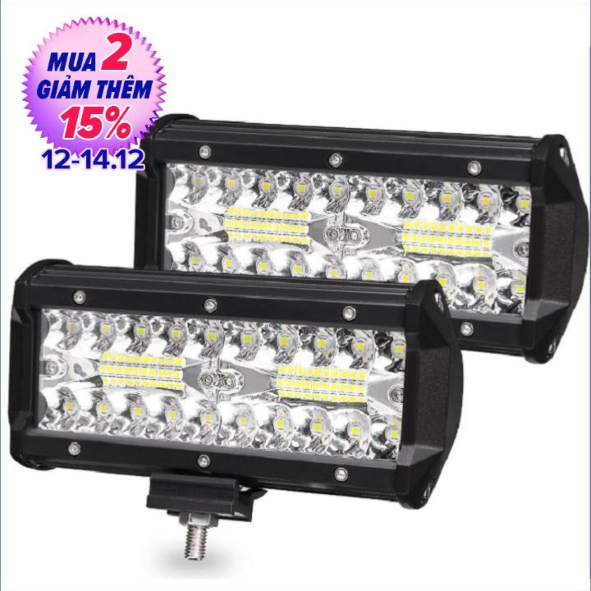 ĐÈN LED TRỢ SÁNG XE MÁY - Ô TÔ - 40LED 120W