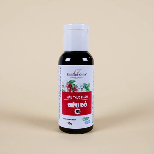 Màu thực phẩm dạng nước siêu đỏ Unicorn Color - 60gr