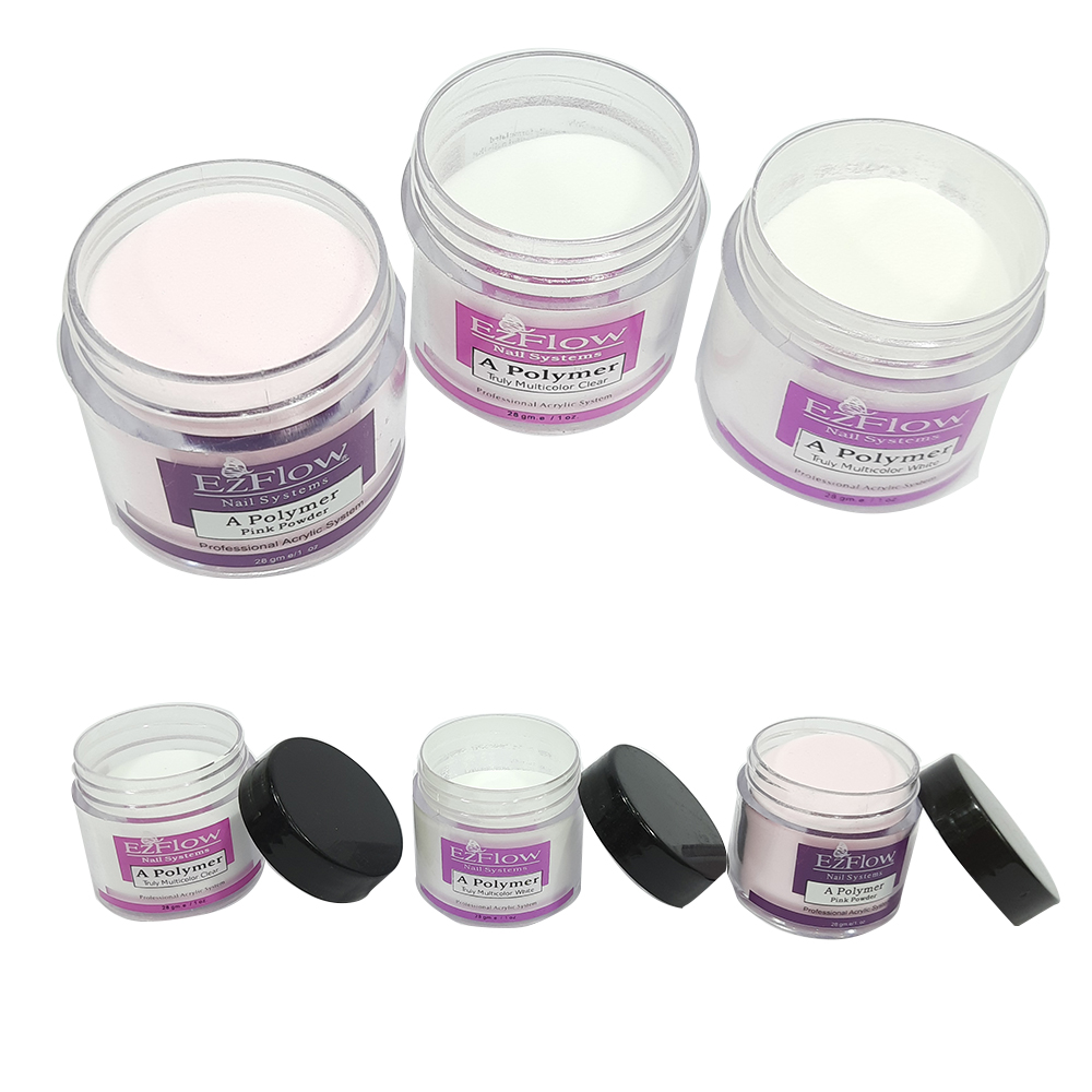 Bột Đắp Hoa Đắp Nail Ezflow Nắp Đen 28G