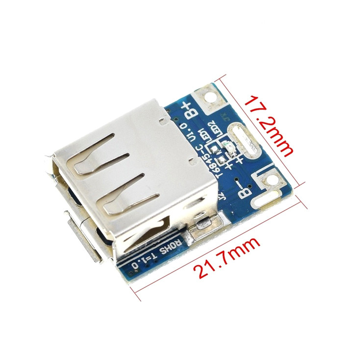 Mạch Sạc Pin Dự Phòng Mini - Dùng Cho Pin Lithium Lipo 3.7V, Đầu Ra USB 5V