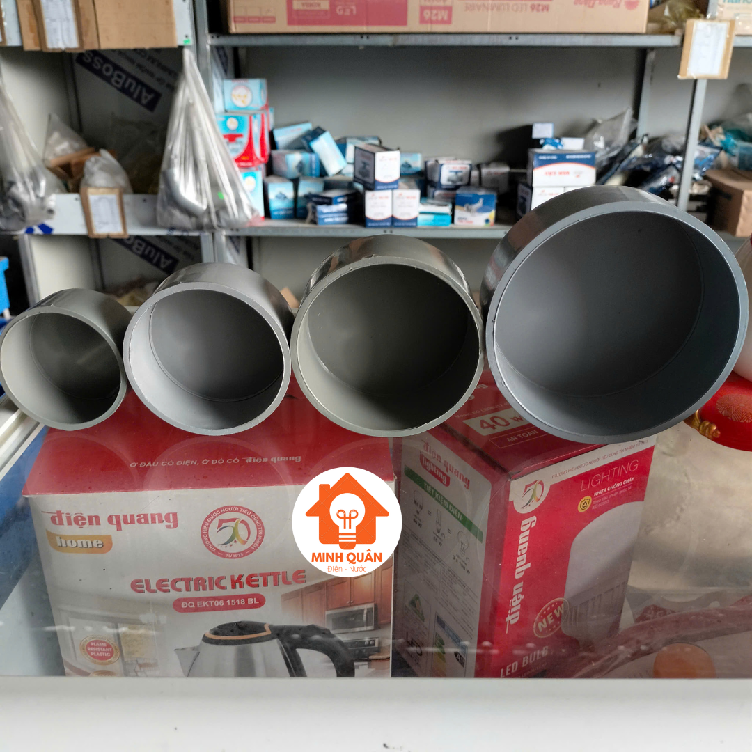 Nắp bít trơn, bít tròn nhựa PVC phi 60, 76, 90, 114mm