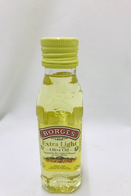 Dầu oliu extra không mùi nhãn hiệu borges 125ml