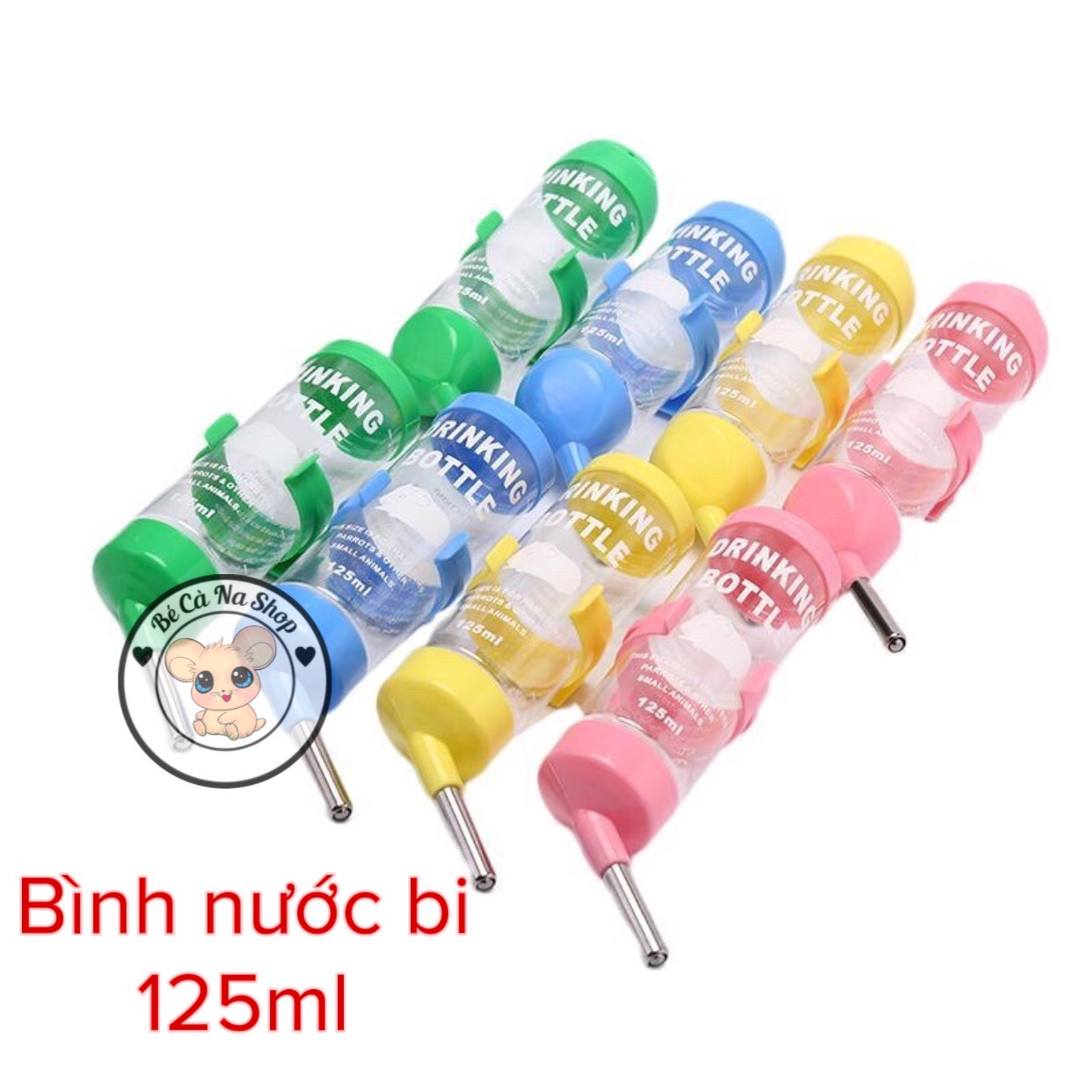 bình nước bi 80ml và 125ml cho hamster (hàng nhập khẩu xịn chống rỉ nước)