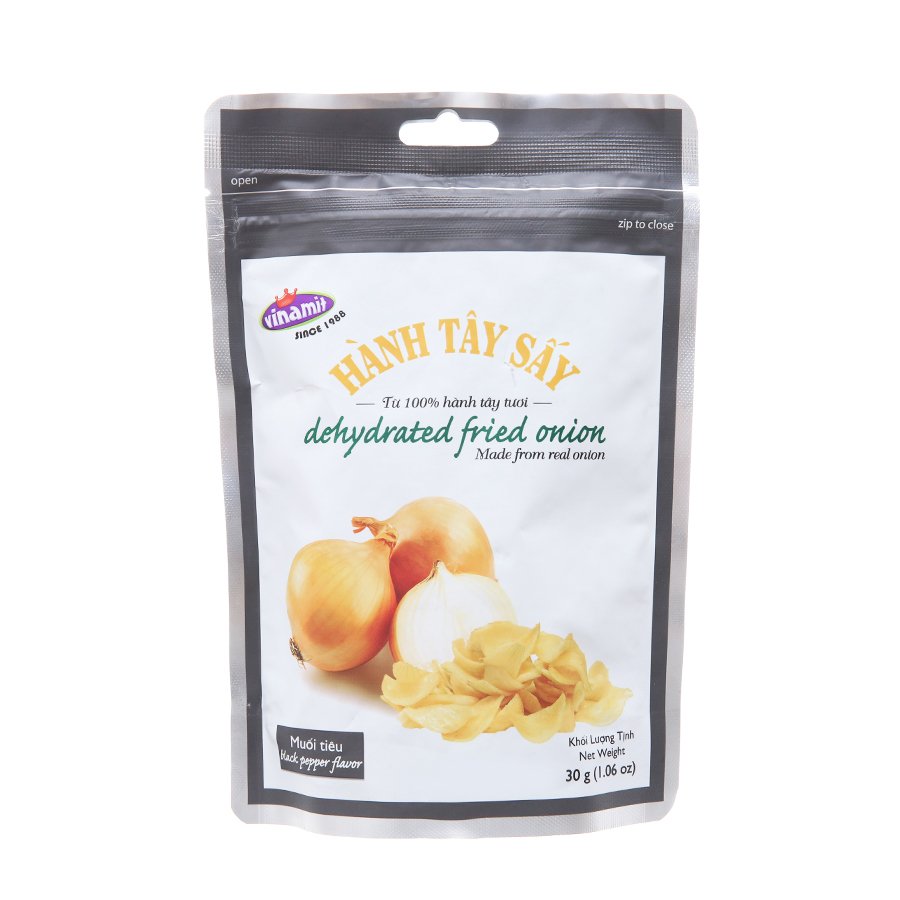 Hành tây sấy Vinamit vị muối tiêu 30g