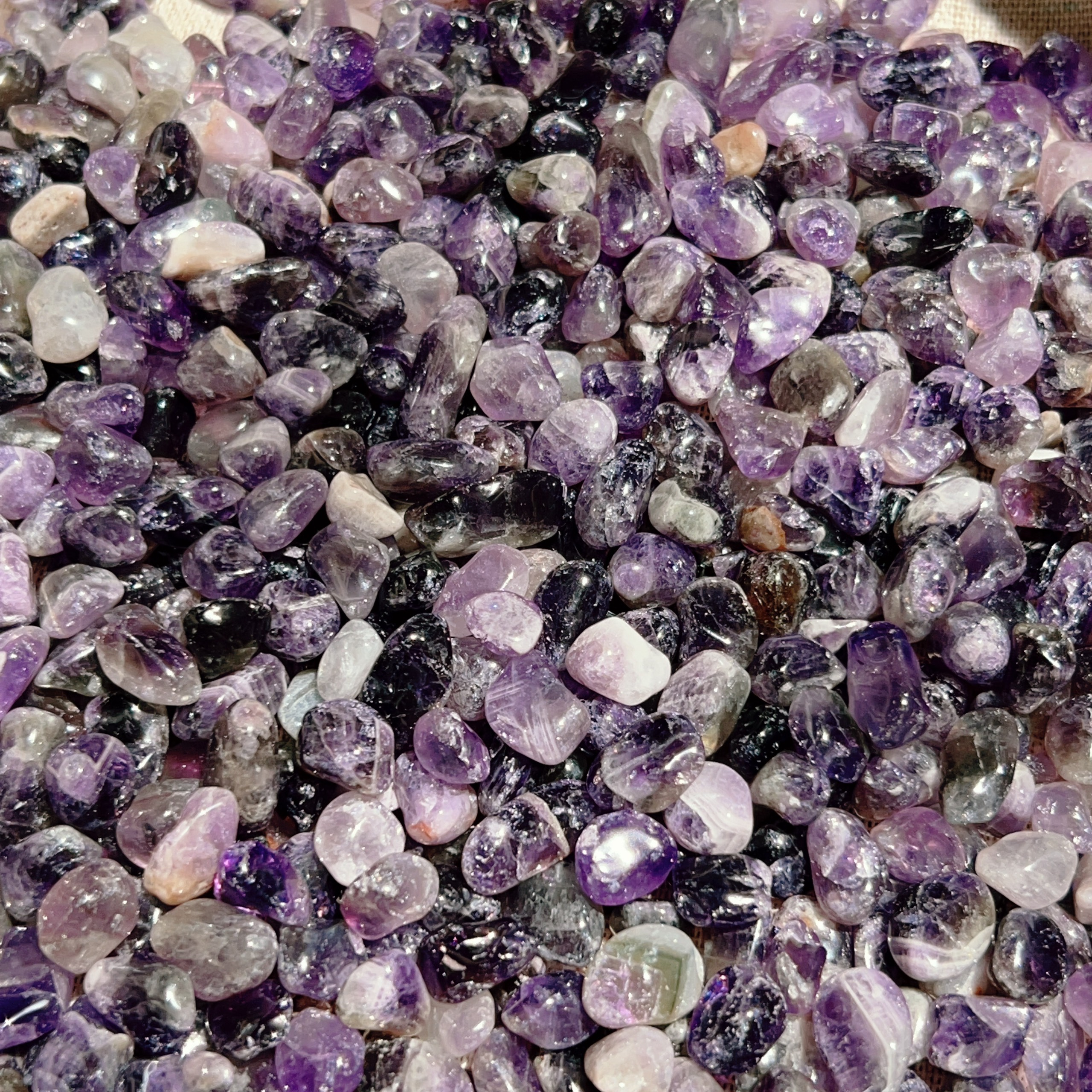 100g Vụn đá Dark Amethyst - TA tím tự nhiên