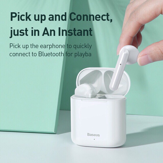 Tai nghe Bluetooth True Wireless Baseus W09 Encok (TWS, Intelligent Touch Control, Stereo Bass, Smart Connect)
