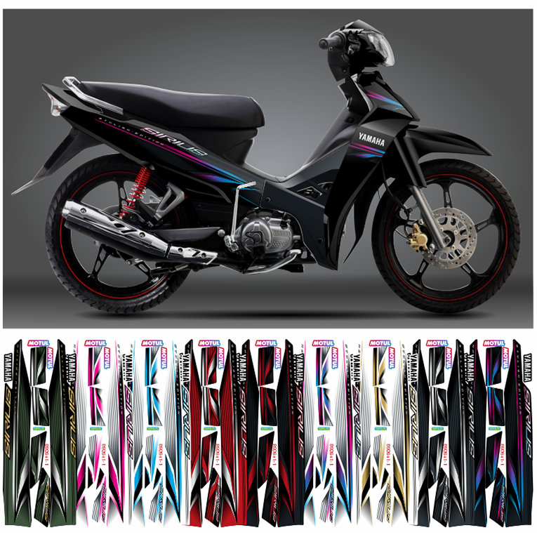 Tem Rời SIRIUS 110cc 50cc mẫu zin 892641 (Tem Chế 3 Lớp Chống Phai Màu)