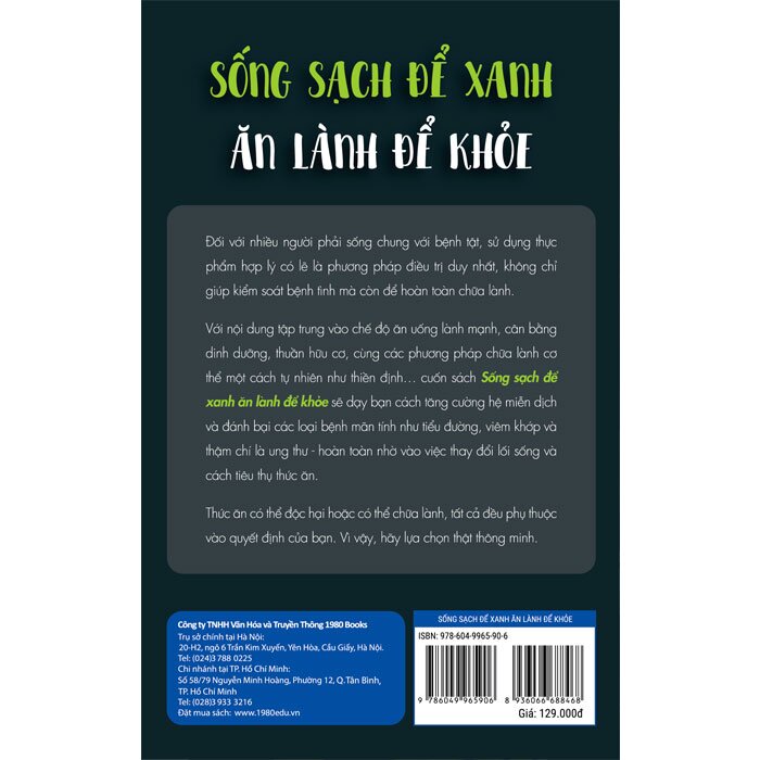 Sách - Sống sạch để xanh ăn lành để khỏe