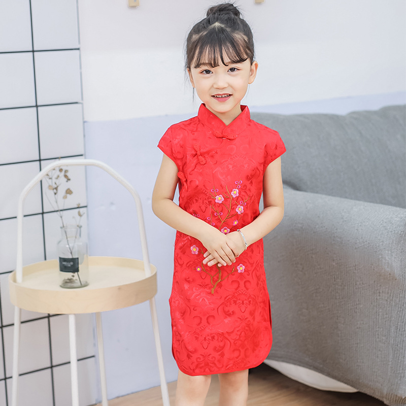 Baby Girl's Cheongsam Dress for Mid-Autumn Festival, 8kg - 25kg