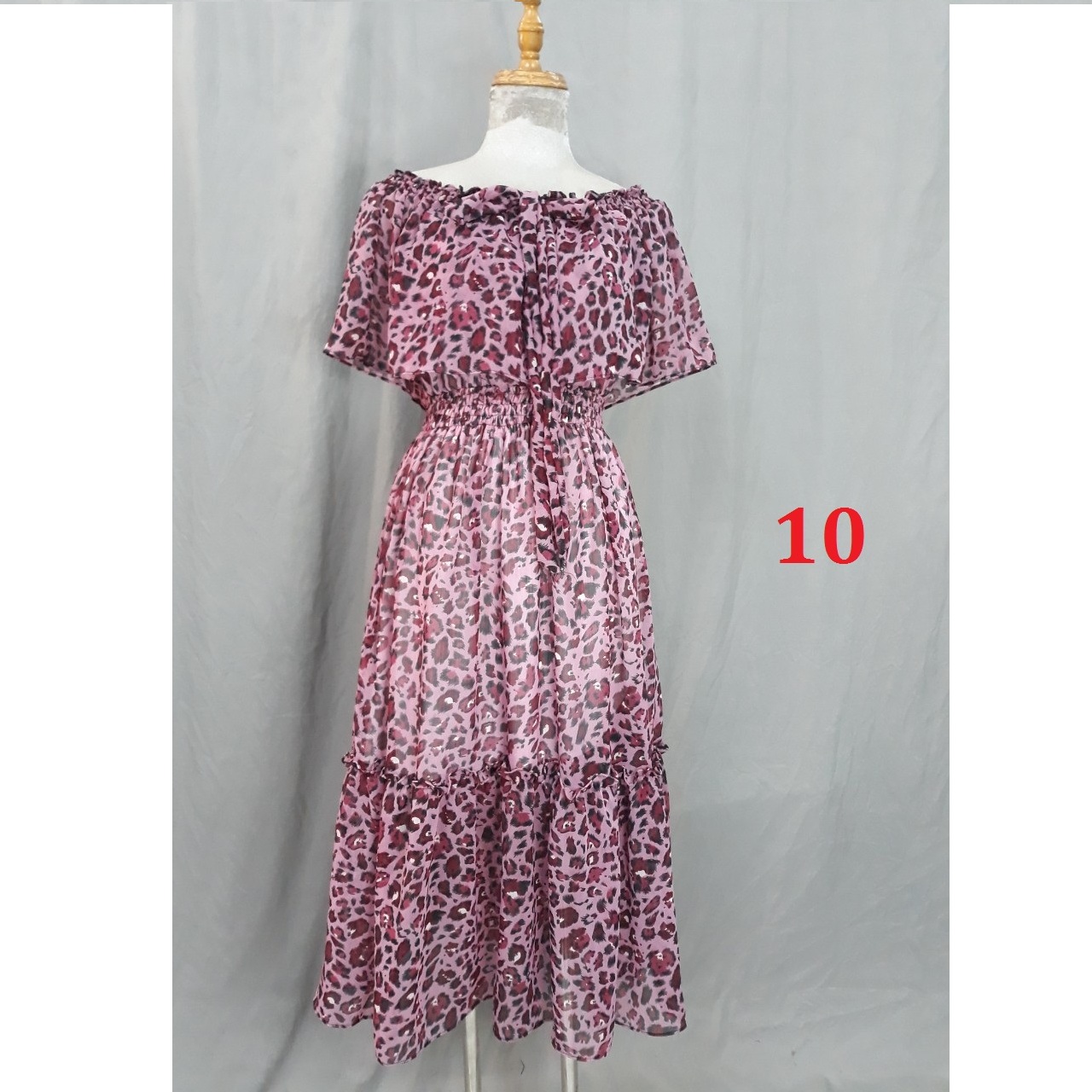 Đầm maxi voan, đuôi cá, cổ sen, nhiều màu