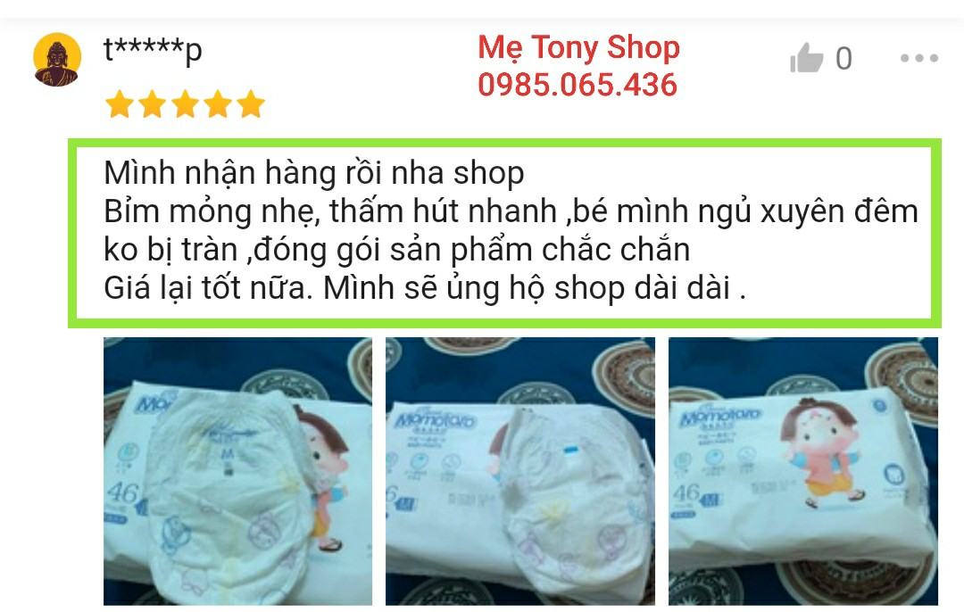 [Dùng Thử Là Mê] 1 Miếng Tả Bỉm MOMOTARO Xuất Nhật Đủ Size S,M,L,XL,XXL,XXXL (Cam Kết Chính Hãng)