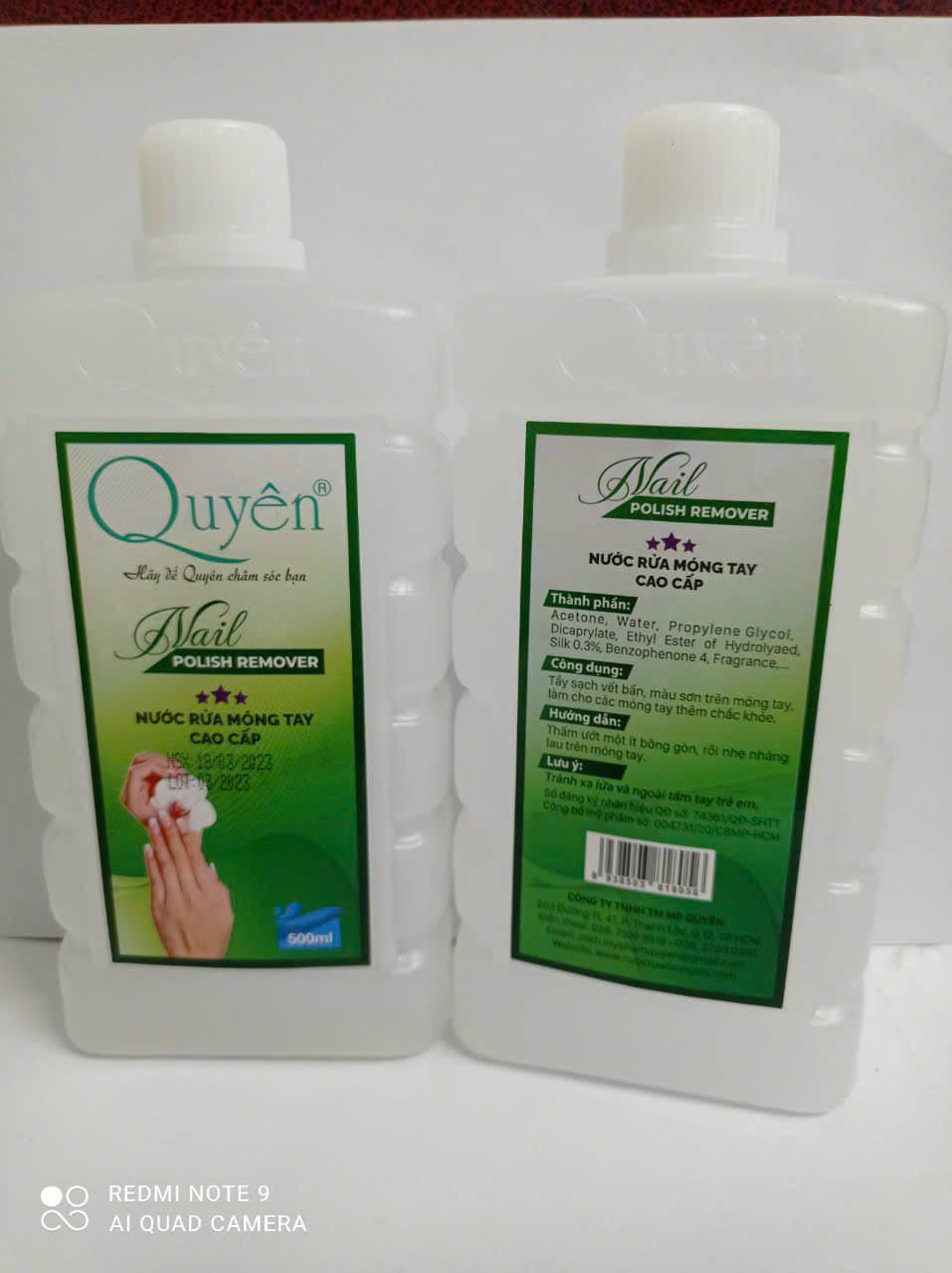 [HCM]Nước rửa móng(Axeton) Quyên 1000ml