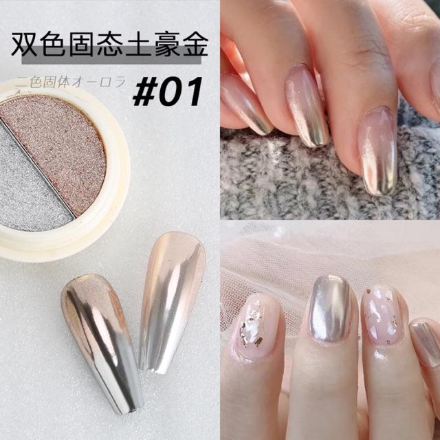 Bột tráng gương omber trang trí nail mới