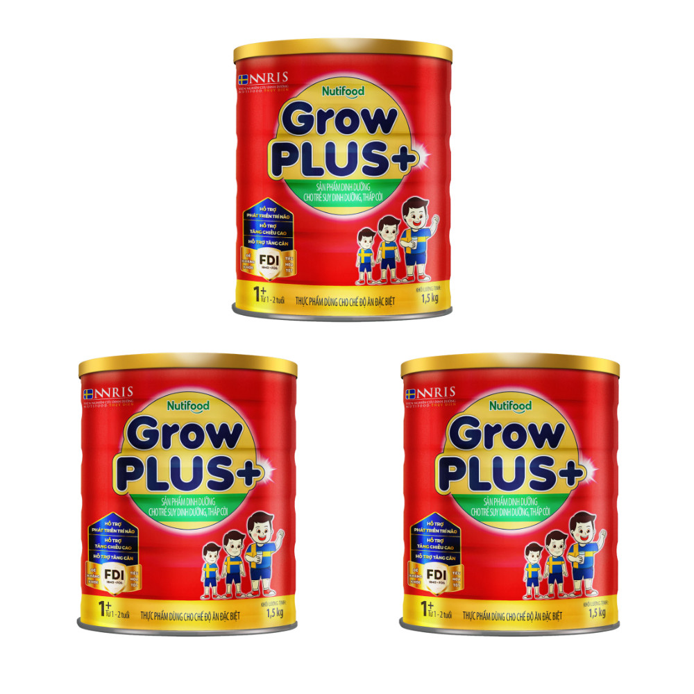 Sữa bột Nuti GrowPlus 900g -1.5kg _ Dinh dưỡng hiệu quả cho trẻ suy dinh dưỡng thấp còi
