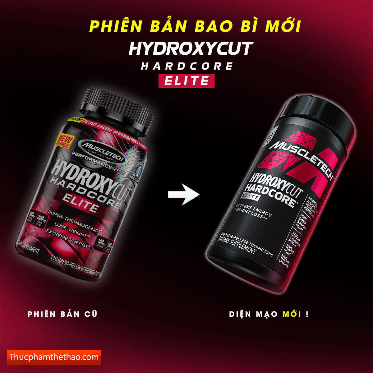 Viên Đốt Mỡ Giảm Cân Hydroxycut Muscletech - HÀNG CHÍNH HÃNG MUSCLETECH