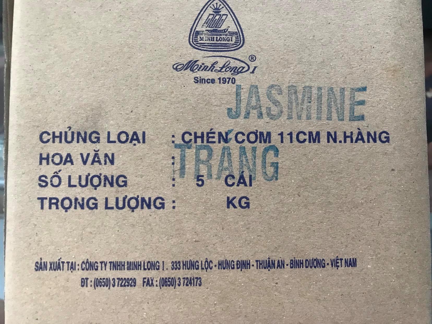 Bộ 5 Chén Cơm Gốm Sứ Minh Long I