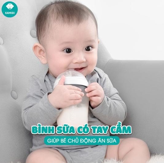 Bình sữa Kamidi Silicon Trắng