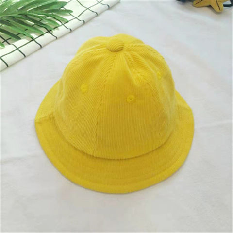 Mũ trẻ em mũ ngư dân pikachu vải nhung kẻ cho bé trai và bé gái mũ che nắng trẻ em mũ chậu trẻ em mẫu giáo