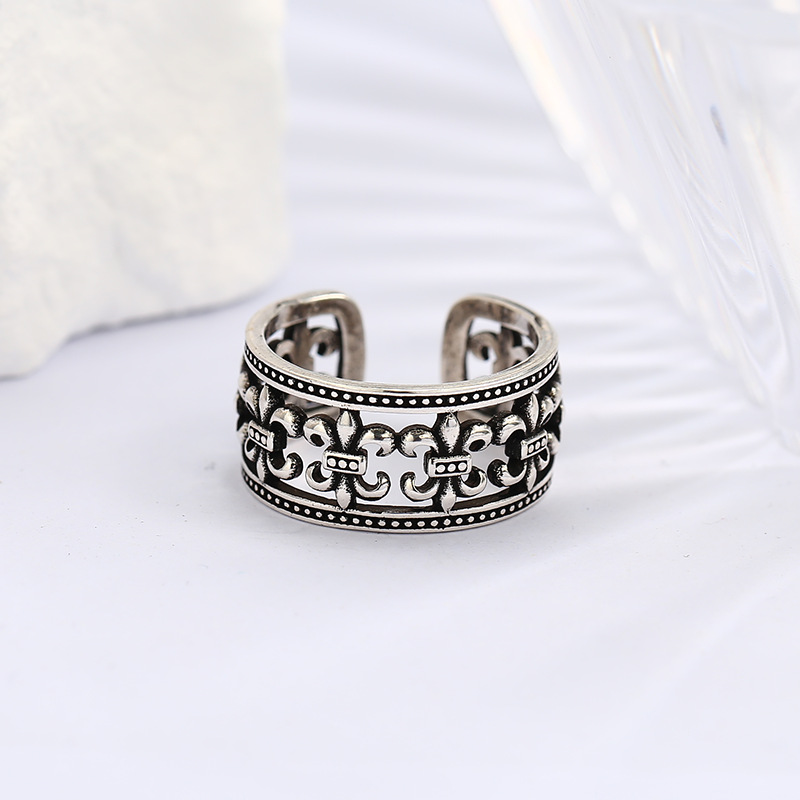 Nhẫn Chrome Heart Anchor mạ bạc 925 cao cấp .
