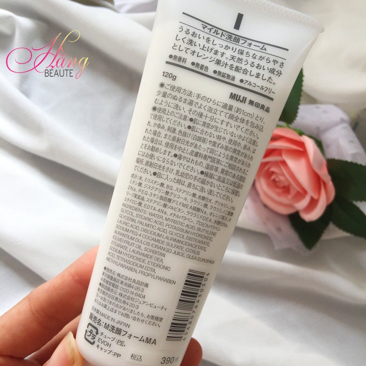 Sữa rửa mặt Muji Face Soap Moisture Nhật bản