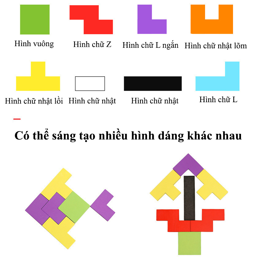 Xếp hình gỗ  thông minh cho bé