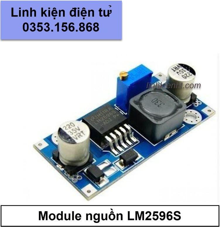 Linh kiện mạch hạ áp 3a điện áp điều chỉnh 1.2v-35v lm2596s lm2596 2596s