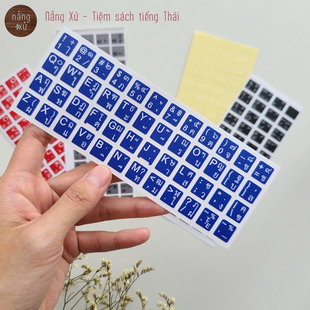 ۞ Sticker dán bàn phím tiếng Thái