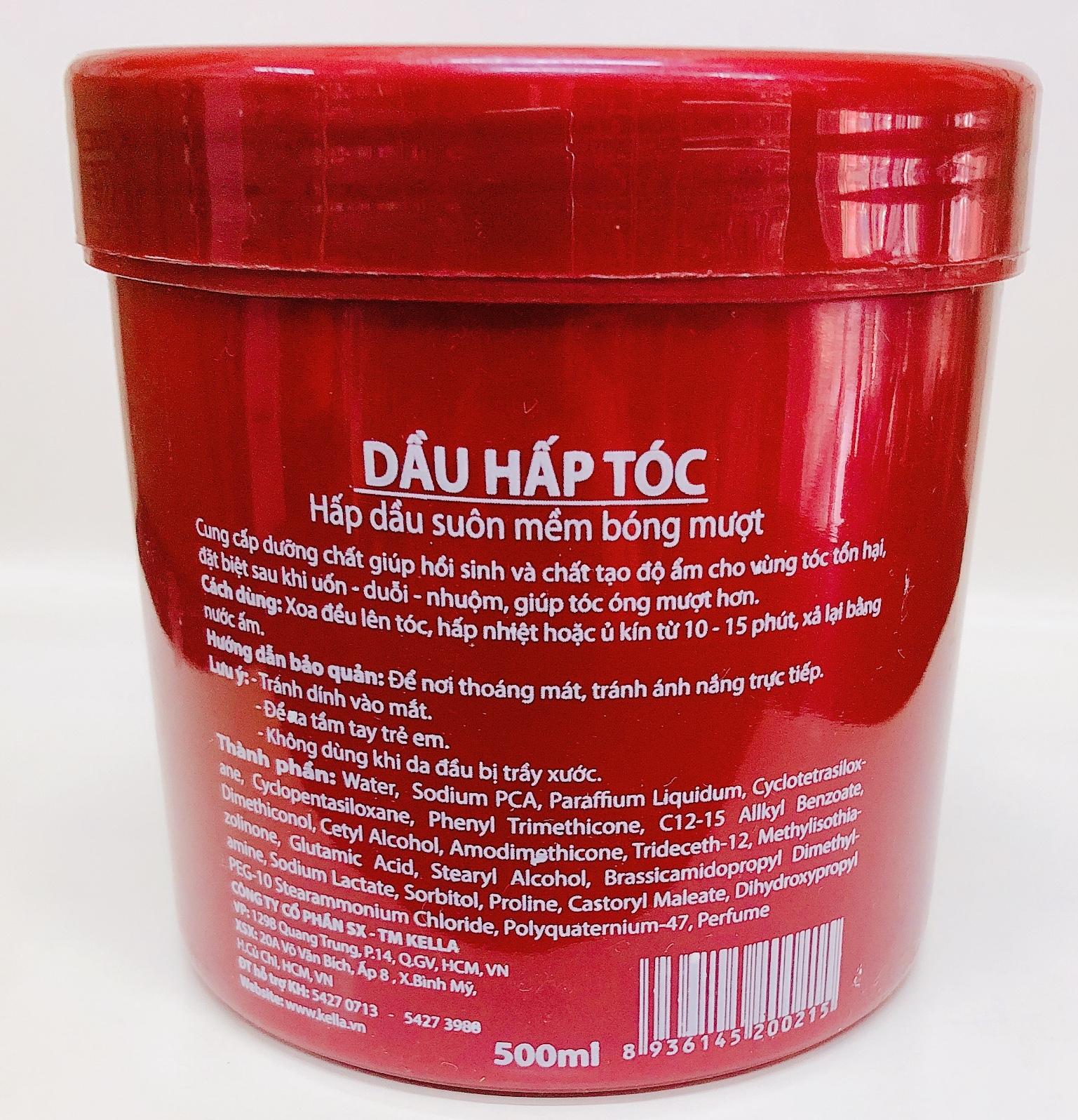 [Siêu mềm mượt]Dầu hấp Tóc Kella kem ủ tóc kella 500ml