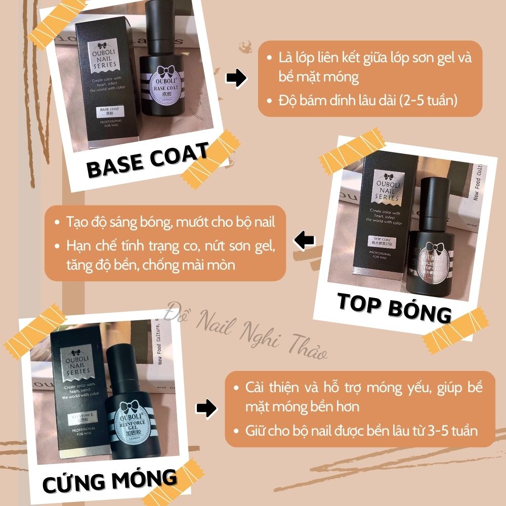Base top cứng móng OUBOLI chính hãng 20ml