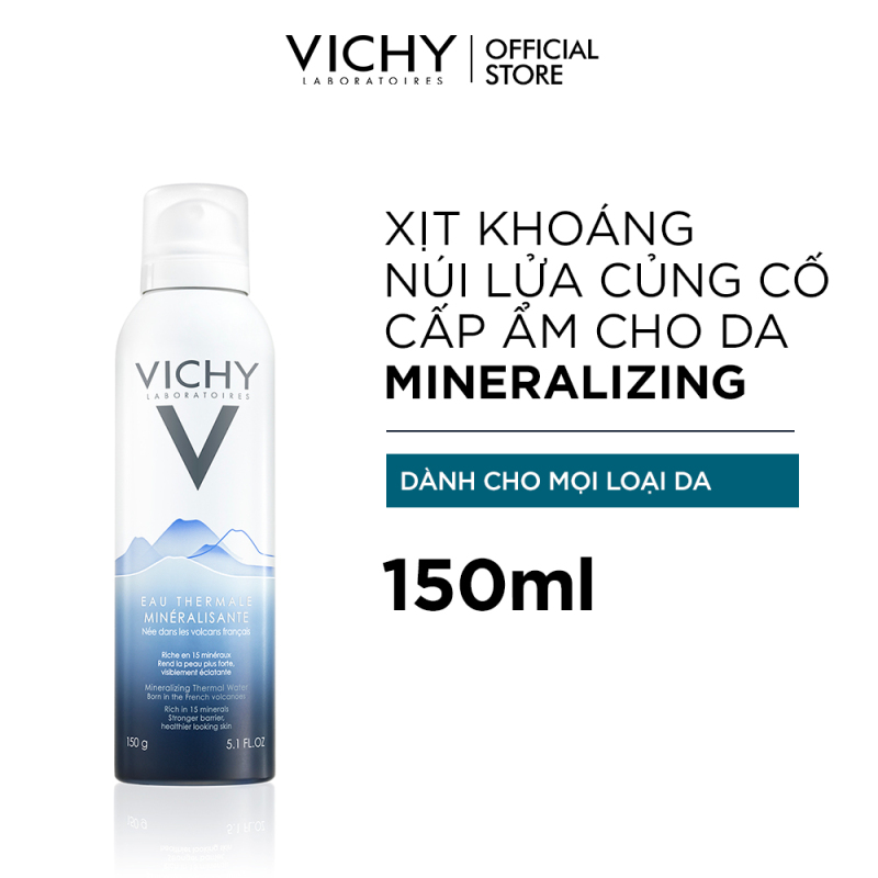 Xịt khoáng dưỡng da Vichy Mineralizing Thermal Water 150ml giúp cấp ẩm và bảo vệ da