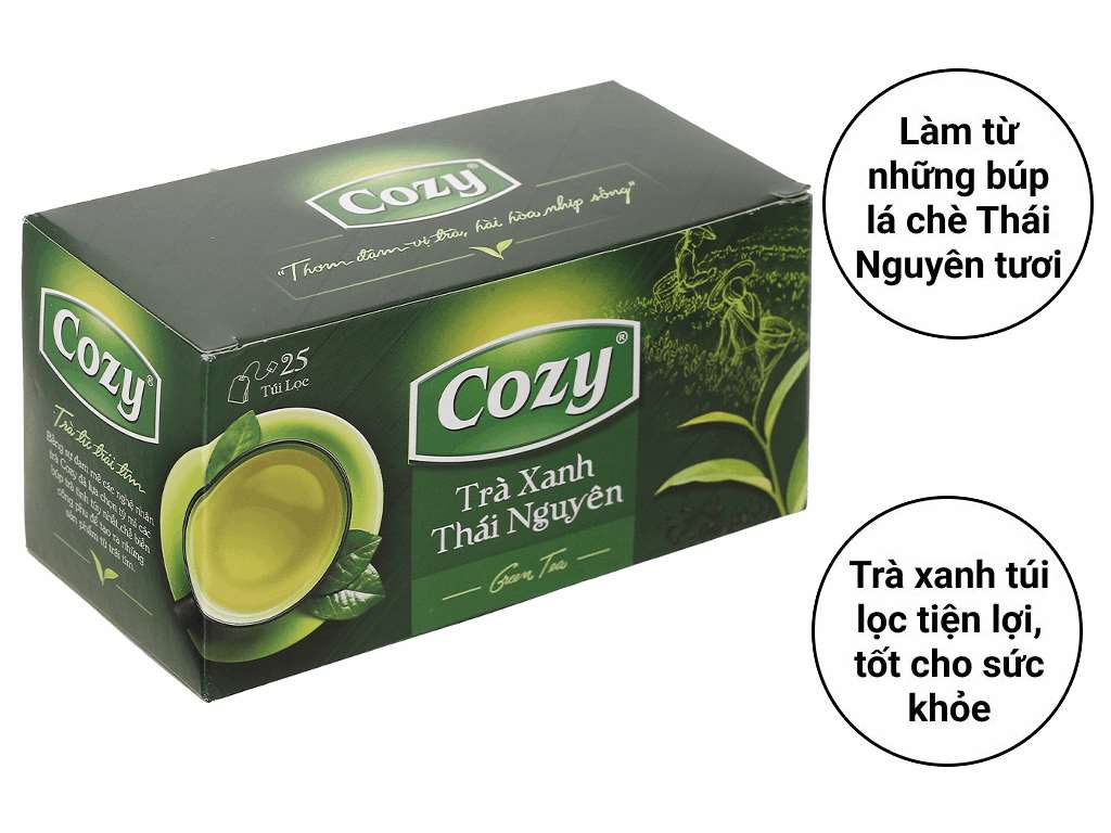 Trà túi lọc cozy Hộp 50g (25 gói x 2g)