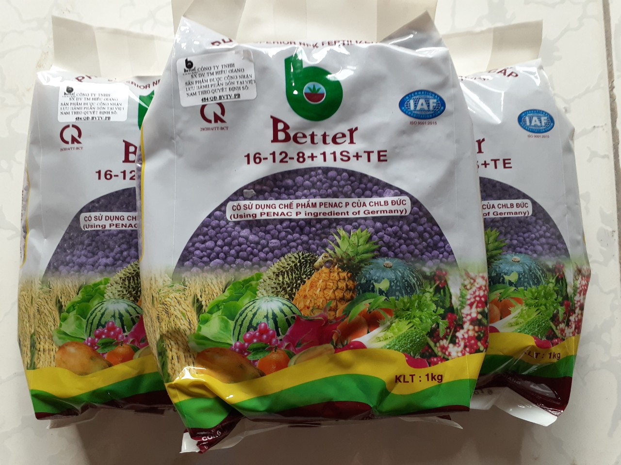 Phân bón  NPK cao cấp - Better - 16.12.8 + 11S + TE - Gói 1Kg