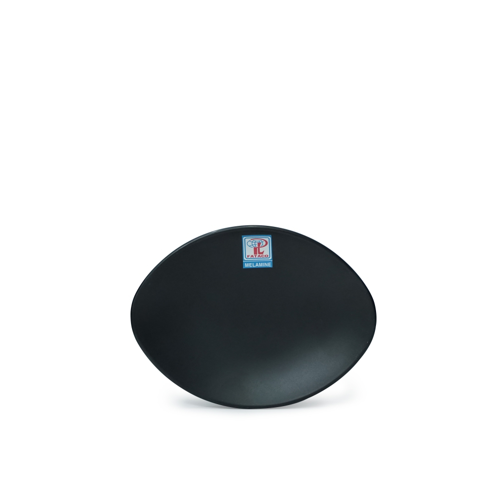 Dĩa oval nhựa melamine cao cấp nhám đen nhiều Size