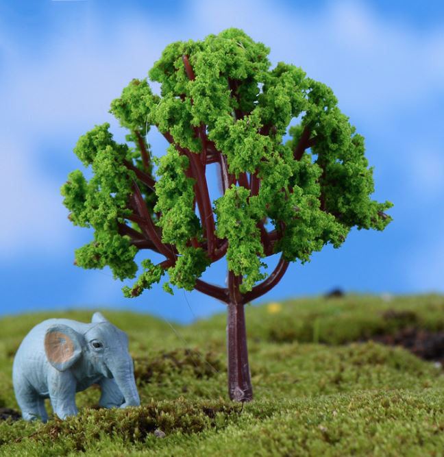 Cây giả trang trí tiểu cảnh sân vườn hồ cá mô hình cây giả