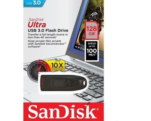 [HCM]USB 3.0 SanDisk Ultra CZ48 128GB 100MB/s (Đen)