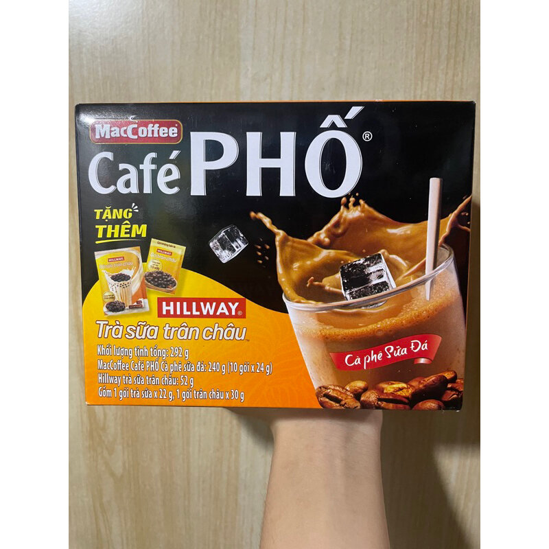 Hộp 10 gói café sữa phố Cafe Phố
