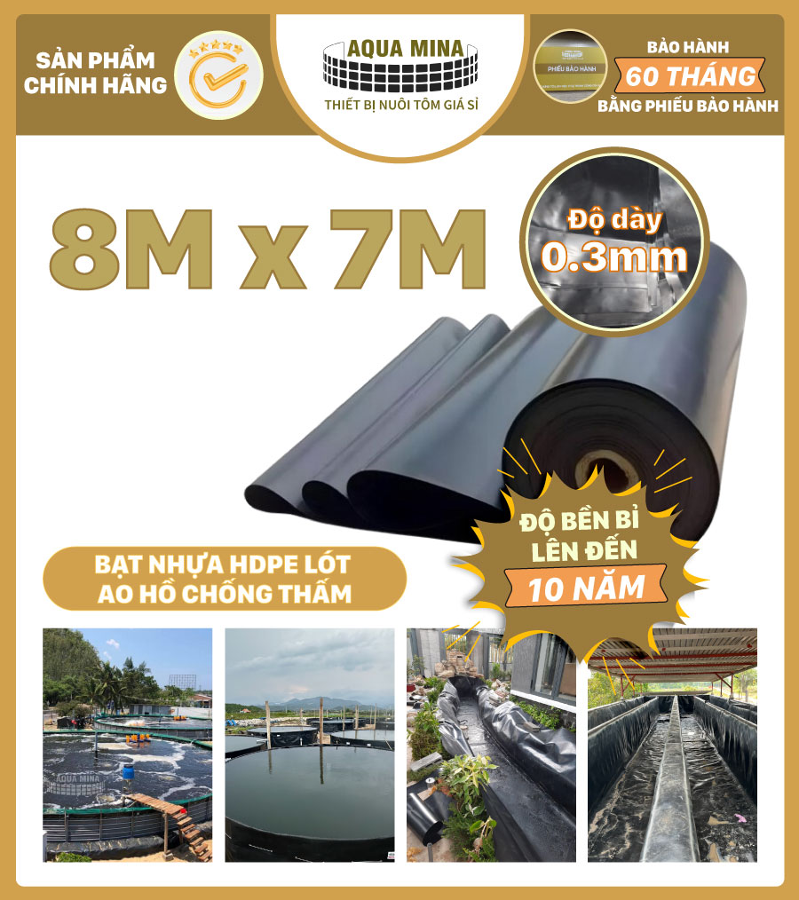 8m x 7m thick 0.3mm Lake guard roll film 5 years warranty