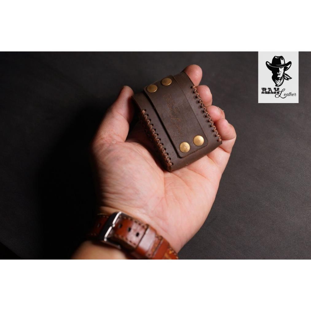 Bao Da Zippo RAM Leather Da Sáp Ngựa