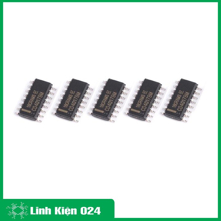 Ic đếm thập phân CD4017 chân dán SOP 16