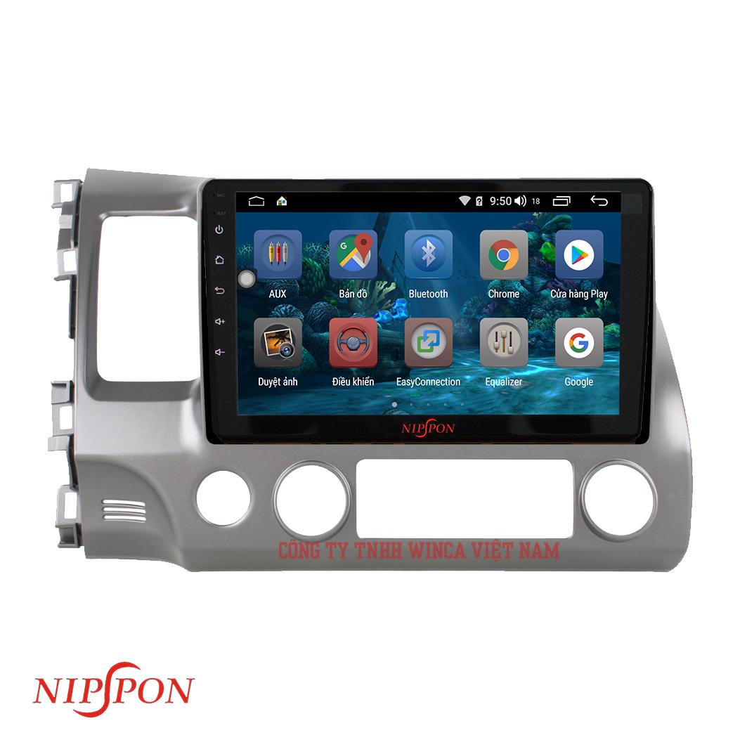 Màn Hình Android Nippon - HONDA CIVIC 2004 - 2011 (TẶNG KÈM SIM 4G + CAMERA HÀNH TRÌNH U6 + CODE VIETMAP)